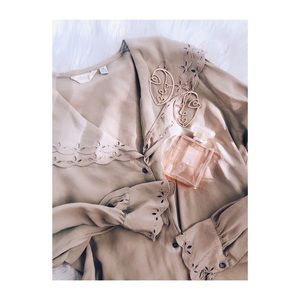 Vintage | Doubled Lace Collared Scallop Blouse